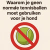 Waarom je geen normale tennisballen moet gebruiken voor je hond