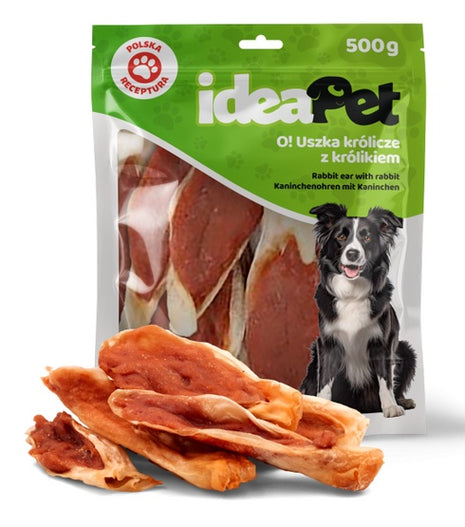 IdeaPet Uszka królicze z królikiem 500g