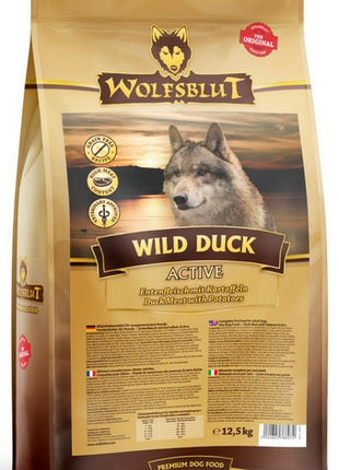 Wolfsblut Dog Wild Duck Active - kaczka i ziemniaki 12,5kg