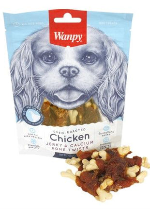 Wanpy Oven-Roasted Chicken Jerky / Calcium Bone Twists