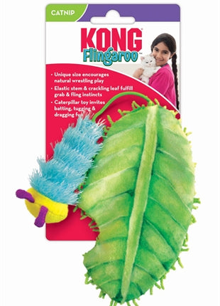 Kong Flingaroo Rups Met Blad Met Catnip