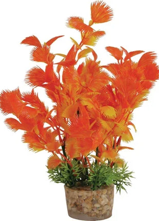 Zolux Ornament Pastic Plant Op Stenen Vrolijk Assorti