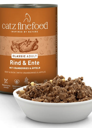 Catz Finefood Classic N.23 Wołowina i Kaczka puszka 400g