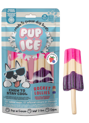 Pup Ice Rocket Lollies Strawberry & Blueberry M