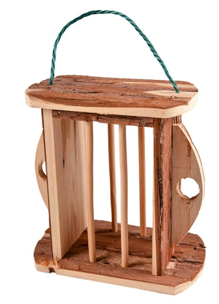 Duvoplus Holz-Heuraufe mit Rinde