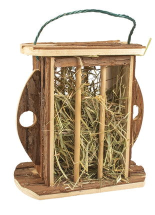 Duvoplus Holz-Heuraufe mit Rinde