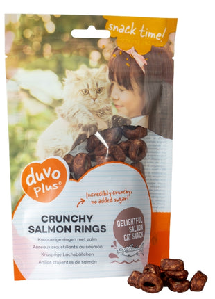 Duvoplus Cat Snack Knusprige Lachsringe 50g