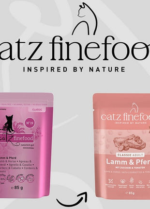 Catz Finefood Classic N.19 Jagnięcina i Konina saszetka 85g