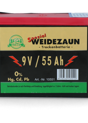 Batterij EG super 9V / 55Ah (H11,5 x L16,5 x B11,2 cm) 55 Ah