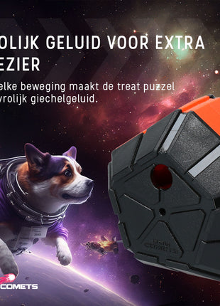 Dog Comets Treat Puzzle Oranje