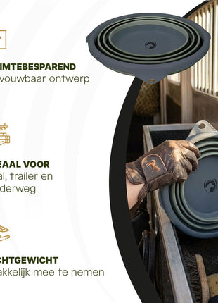 Excellent Horse Vouwbare Emmer Groen/grijs