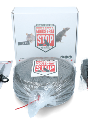 Mouse & Rat Stop RVS Staalwol 1 kg Set