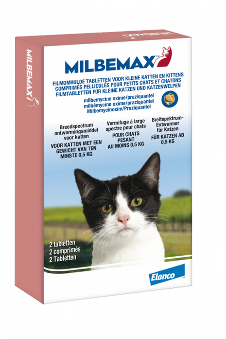 Milbemax Ontworming Kleine Kat/Kitten – 2 tabletten