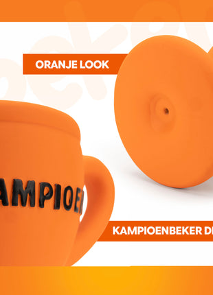 Oranje Latex Hondenspeeltjes WK Beker