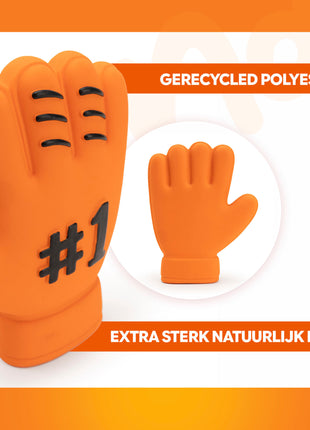 Oranje Latex Hondenspeeltjes WK Handschoen
