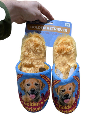 Merkloos Pantoffel Golden Retriever Lila / Beige