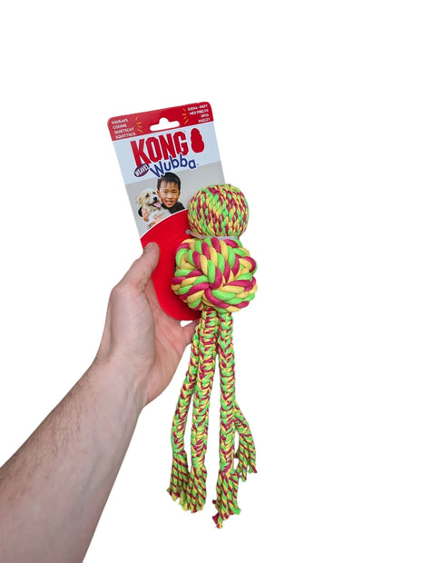 Kong Wubba Weaves Touw - Voor apporteren, kauwen en trekken