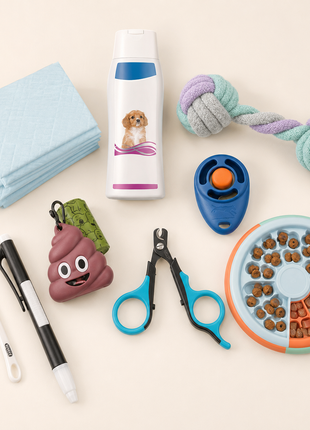 Puppy Starterbox 0-6 Måneder – Fordelspakke med 9 Produkter