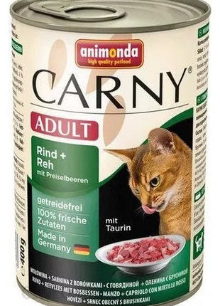 Animonda Carny Adult Wołowina, Sarnina + Borówka puszka 400g