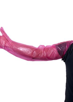 Wegwerphandschoenen Vet Roze