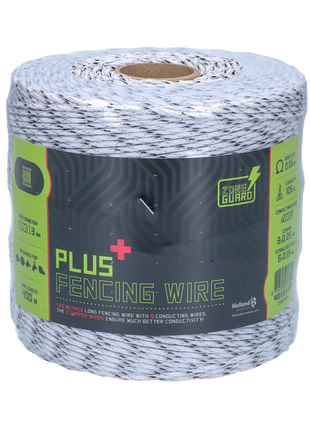 ZoneGuard 3 mm Plus afrasteringsdraad wit en zwart 400 m