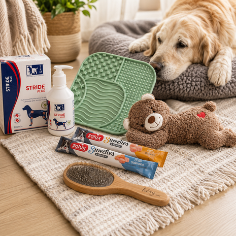 Fidello forkælelsespakke til ældre hunde – komfort, ro og pleje til din senior hund